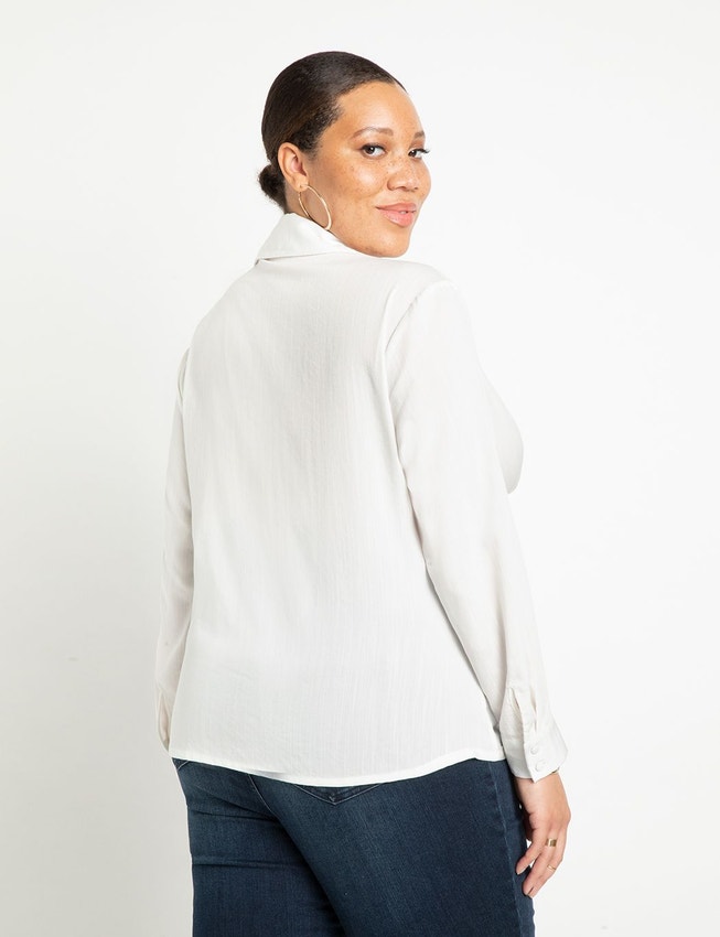 Tie Front Collared Blouse image number 1