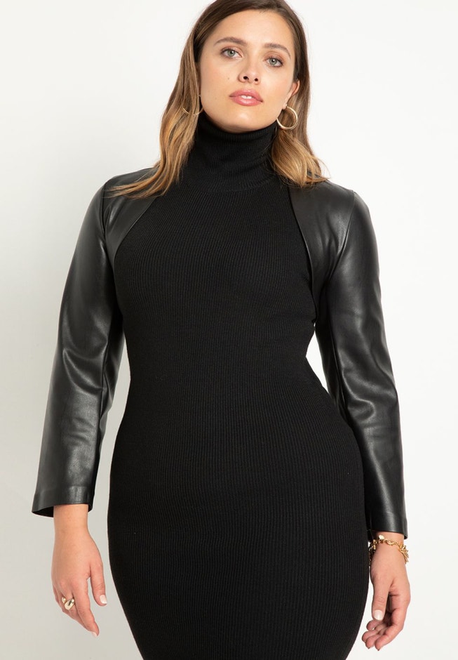 Faux Leather Sleeves image number 1