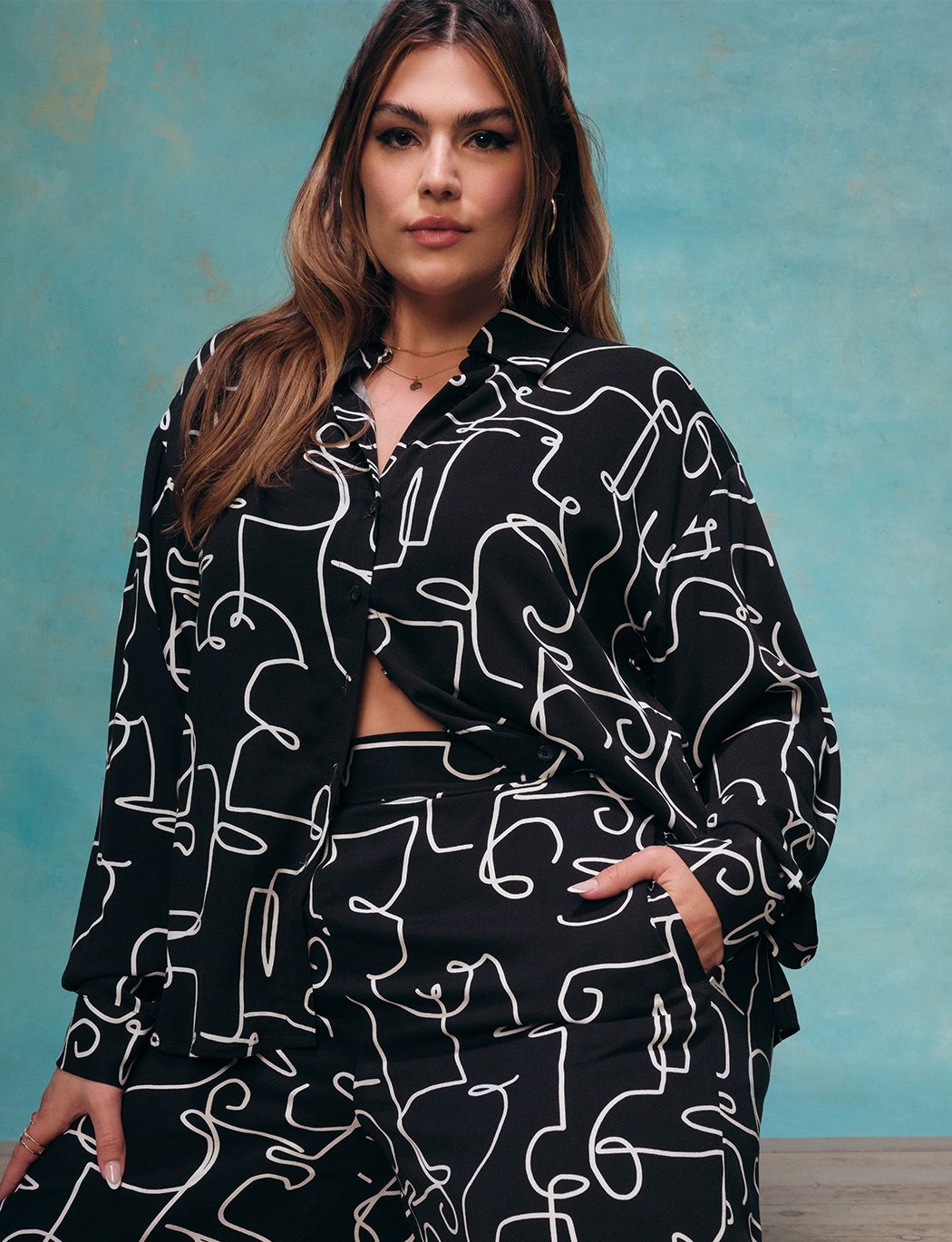 Printed Button Down image number 3