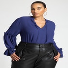 Ruffle Detail Blouse With Ties image number 1