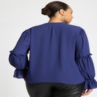 Ruffle Detail Blouse With Ties image number 2