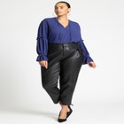 Ruffle Detail Blouse With Ties image number 3