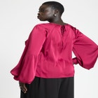 Poet Sleeve Blouse With Tie Back image number null