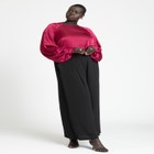 Poet Sleeve Blouse With Tie Back image number null