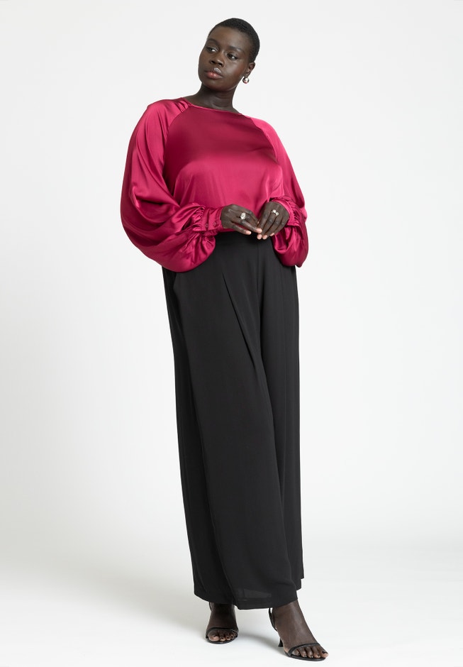 Poet Sleeve Blouse With Tie Back image number 3