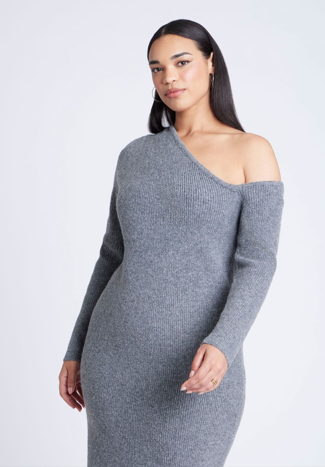 Off Shoulder Sweater Dress | ELOQUII Off Shoulder Sweater Dress | ELOQUII