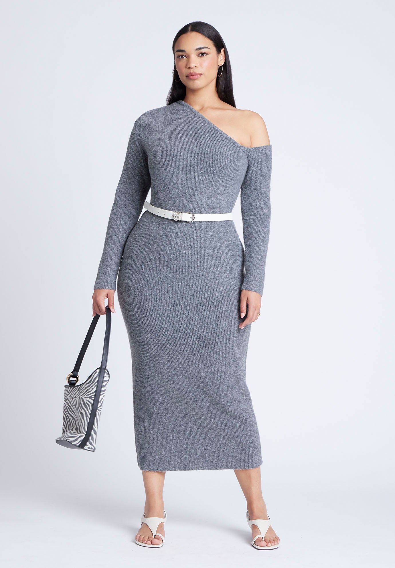 Off Shoulder Sweater Dress image number 4