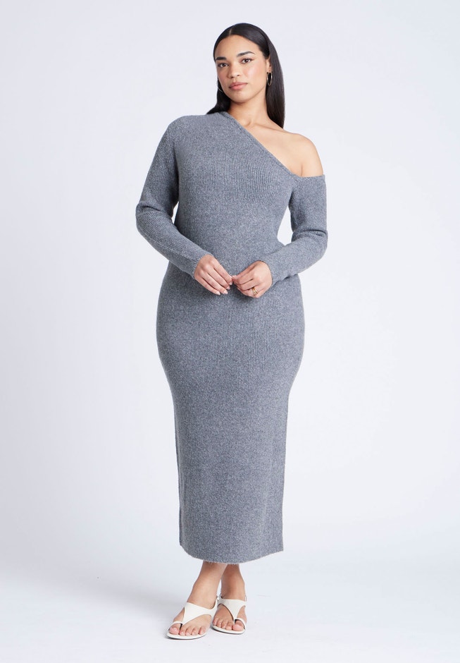 Off Shoulder Sweater Dress ELOQUII - Main Image