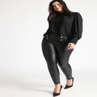 Shirred Mock Neck Blouse image number null