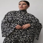 Tie Neck Cape Blouse image number null