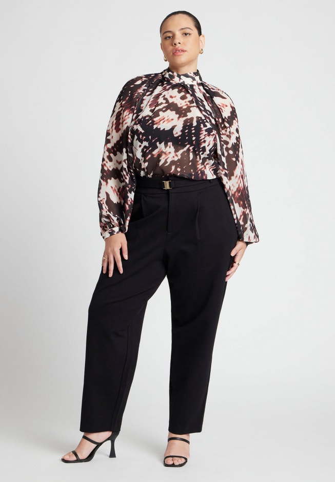 Draped Sleeve Chiffon Top image number 2