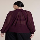Draped Sleeve Chiffon Top image number 1