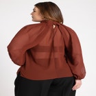 Draped Sleeve Chiffon Top image number null