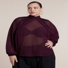 Draped Sleeve Chiffon Top image number 0