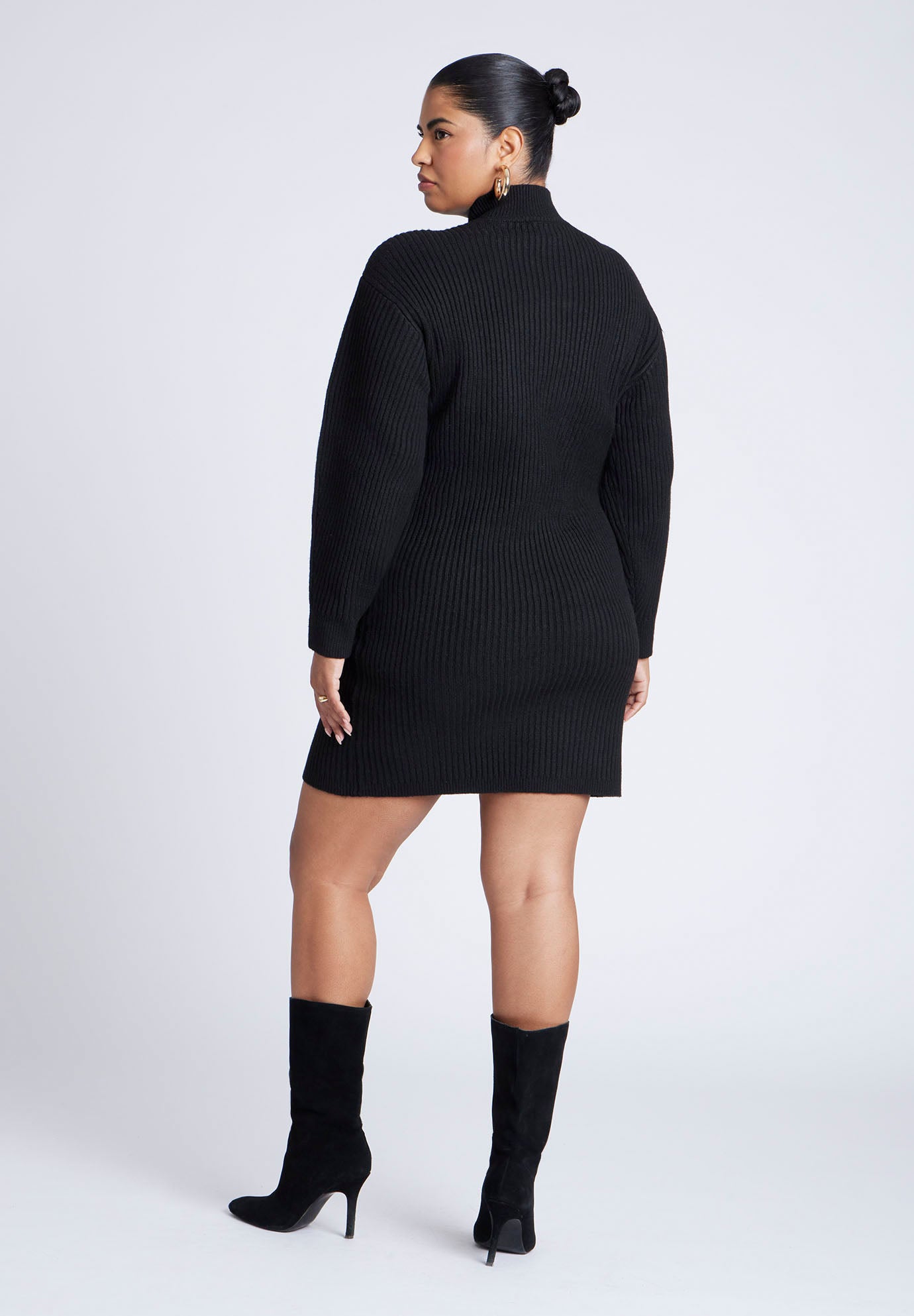 Turtleneck Mini Sweater Dress image number 2
