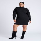 Turtleneck Mini Sweater Dress image number null