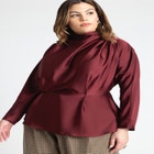 Dolman Sleeve Peplum Blouse image number null