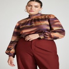 Metallic Printed Blouse image number null