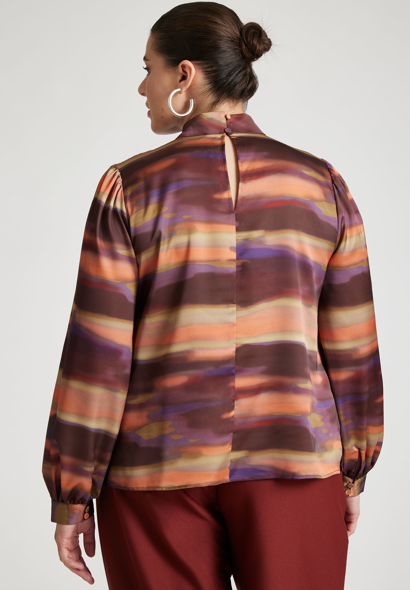 Metallic Printed Blouse image number 2