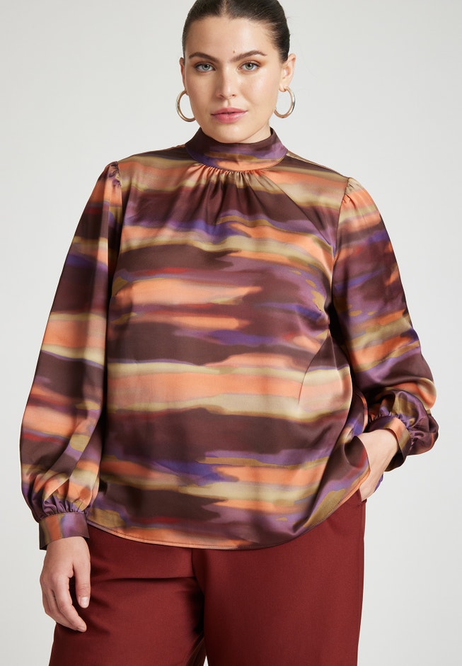 Metallic Printed Blouse image number 3