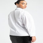 Ruffled Tuxedo Shirt With Tie Neck image number null