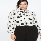 Printed Tie Neck Blouse image number null