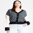 Colorblocked Boxy Cardigan image number null