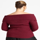 Ribbed Off The Shoulder Sweater image number null