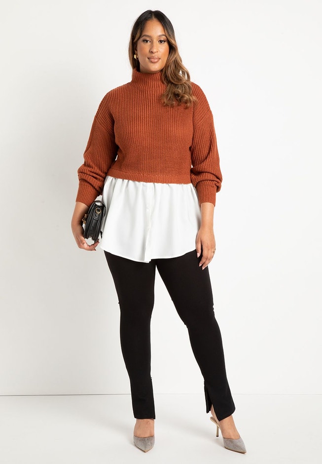 Twofer Skirted Sweater image number 2