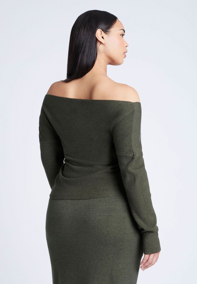 Wrap Front Cropped Sweater image number 1