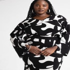 V-Neck Intarsia Sweater image number null