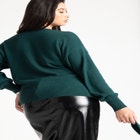 Surplice Wrap Sweater image number null