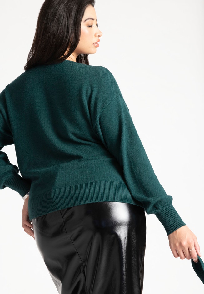 Surplice Wrap Sweater image number 1