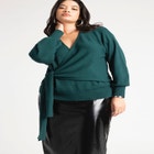 Surplice Wrap Sweater image number null