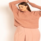 Raglan Puff Sleeve Sweater image number null