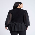 Twofer Sweater With Chiffon image number null