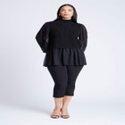 Twofer Sweater With Chiffon image number null