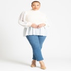 Twofer Sweater With Chiffon image number null