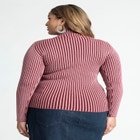 Two Toned Ribbed Sweater image number null