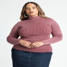 Two Toned Ribbed Sweater image number null