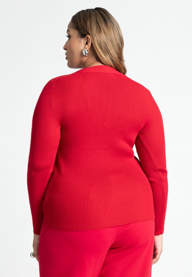 Twisted Cable Cutaway Sweater image number 2