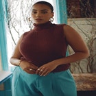 Chunky Sleeveless Turtleneck Sweater image number null