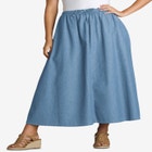 Drawstring Denim Skirt image number null