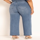 Pintuck Detail Flare Leg Jean image number null