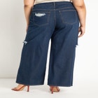 Distressed Wide Leg Jeans image number null