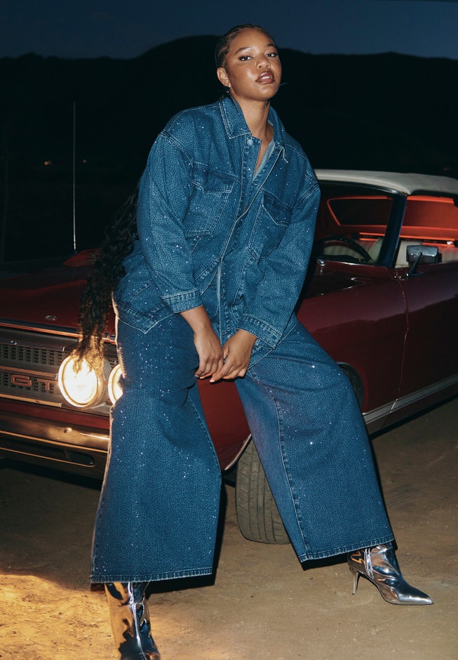 Barkwood x ELOQUII Embellished Jeans image number 5