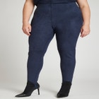 Barkwood x ELOQUII Faux Suede Leggings With Stirrups image number null