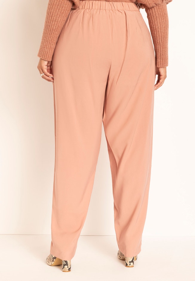 Pintuck Detail Tapered Trouser image number null