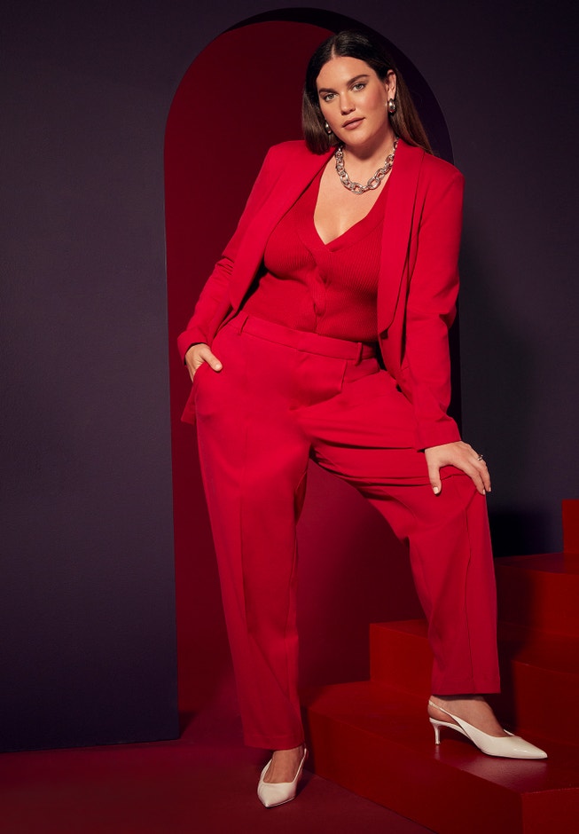 Pintuck Straight Leg Trouser image number 0