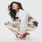 Metallic Faux Leather Trouser image number null